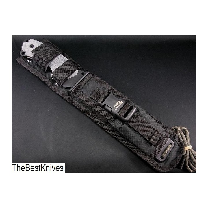 Couteau de Survie Knives Tops Steel Eagle Lame Acier 1095 Manche Micarta Etui Nylon Made In USA TP107E - Livraison Gratuite
