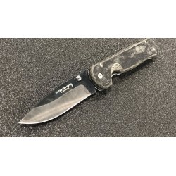 Couteau Condor Krakatoa Army Green Manche Micarta Lame Acier 1095 Framelock Clip El Salvador CTK3937427HC - Livraison Gratuite