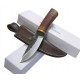 Couteau Skinner Lame Acier Carbone 1075 Manche Bois Etui Cuir PA4425 - Livraison Gratuite