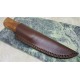 Couteau Skinner Lame Acier Carbone 1075 Manche Bois Etui Cuir PA4425 - Livraison Gratuite
