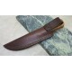 Couteau Skinner Lame Acier Carbone 1075 Manche Bois Etui Cuir PA4425 - Livraison Gratuite