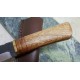 Couteau Skinner Lame Acier Carbone 1075 Manche Bois Etui Cuir PA4425 - Livraison Gratuite