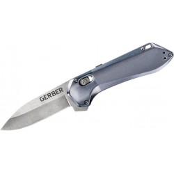 Couteau Gerber Highbrow Compact Blue A/O Acier 7Cr17MoV Manche Aluminium Pivot Lock Clip G1520 - Livraison Gratuite