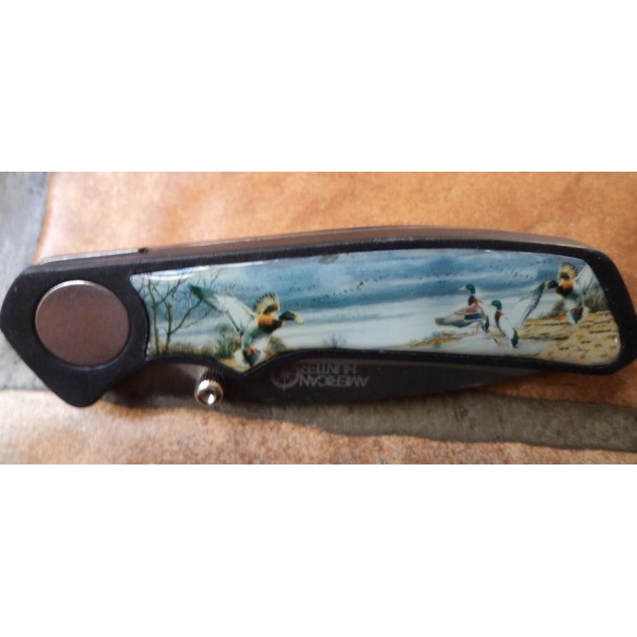 Lot de 6 Couteaux Outdoor Life Ours Aigle Loup Cerf Cran d'arrêt AH500 - Livraison Gratuite