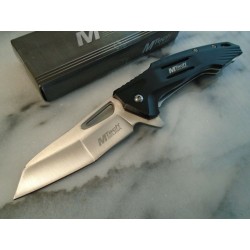 Couteau Tactical Mtech A/O Lame Acier 3Cr13 Manche Aluminium Linerlock Clip MTA1131BK - Livraison Gratuite