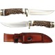 Couteau Schrade Uncle Henry Skinner Acier 7Cr17MoV Manche Delrin Façon Bois de Cerf Etui Cuir SCH1100086 - Livraison Gratuite