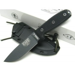ES4PTGB Couteau ESEE Model 4 Black Acier 1095 Etui Nylon Rigide USA - Livraison Gratuite