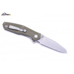 Couteau Ultra-X Omen Olive Lame Acier AUS-8 Manche G-10 Linerlock Clip UXHK212E - Livraison Gratuite