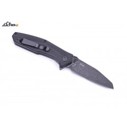 Couteau Ultra-X Omen Black Lame Acier AUS-8 Manche G-10 Linerlock Clip UXHK212A - Livraison Gratuite