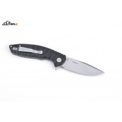 Couteau Ultra-X Ripple Black Lame Acier D2 Manche G-10 Linerlock Clip UXHK214H - Livraison Gratuite