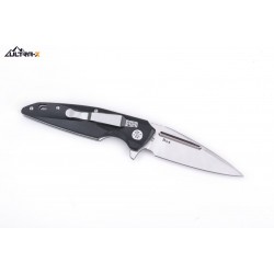 Couteau Ultra-X Bat Black Lame Acier D2 Satin Manche Black G-10 Linerlock Clip UXHK211L - Livraison Gratuite