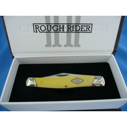 Couteau Canif Rough Rider Stockman 3 Lames Acier Carbone Manche Yellow ABS RR1740 - Livraison Gratuite