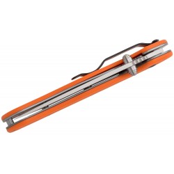 ON8860OR Ontario RAT Model 2 AUS-8 Satin Plain Blade Orange FRN Handles Linerlock Clip - Livraison Gratuite