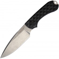 BRAD3FE001A Bradford Knives Guardian 3 Black G10 Handle AEB-L Blade Leather Sheath Made USA - Livraison Gratuite