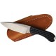 BRAD3FE001A Bradford Knives Guardian 3 Black G10 Handle AEB-L Blade Leather Sheath Made USA - Livraison Gratuite