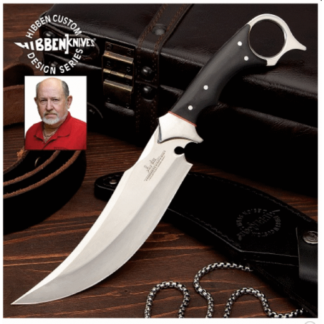 Couteau Karambit Gil Hibben Recurve Lame Acier 5Cr15Mov Manche Micarta Etui Cuir GH5082 - Livraison Gratuite
