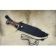 Couteau Cold Steel Wild West Bowie Lame Acier Carbone 1090 Manche Bois Etui Cuir CS81B - Livraison Gratuite