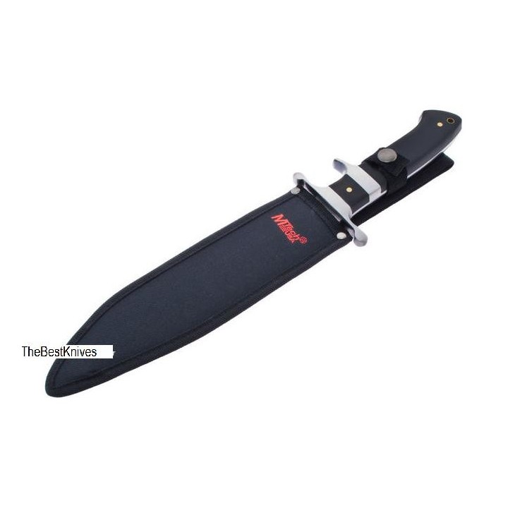 Couteau de Chasse Tactical MTech Sub-Hilt Bowie Acier 440 Manche Bois MT2004 - Livraison Gratuite