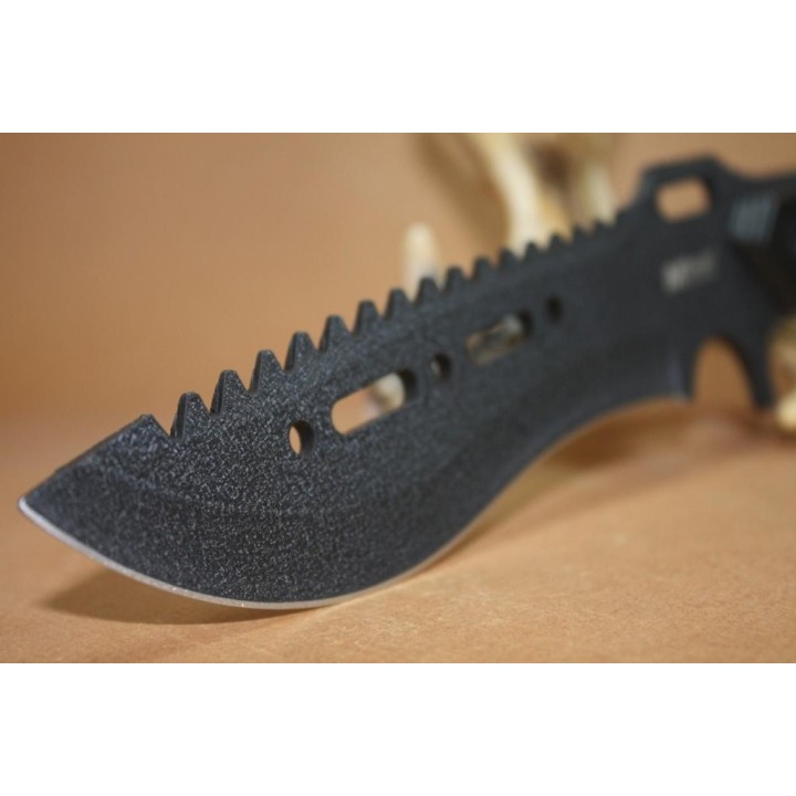 Couteau Tactical MTech Combat Knife Black Acier 440 Couteau Bushcraft MT621BK - Livraison Gratuite