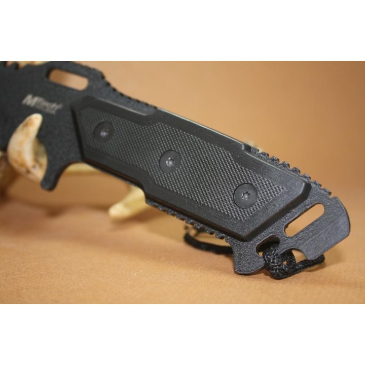 Couteau Tactical MTech Combat Knife Black Acier 440 Couteau Bushcraft MT621BK - Livraison Gratuite