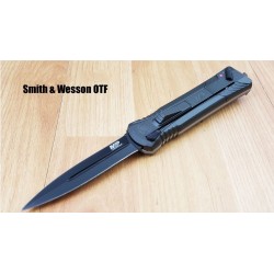Couteau Automatique OTF Smith&Wesson M&P Lame Acier AUS-8 Manche Black Aluminium SW1092048 - Livraison Gratuite