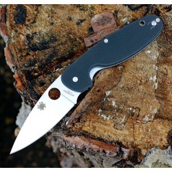 Couteau Spyderco Emphasis Lame Acier 8Cr13MoV Manche Black G10 Linerlock Clip SC245GP - Livraison Gratuite