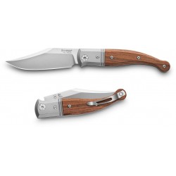 Couteau LionSteel Gitano GT01 UL Lame Acier Niolox Manche Bois Santos/Titane Made Italy LSTGT01ST - Livraison Gratuite