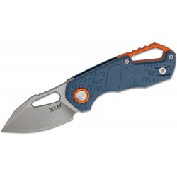 Couteau MKM Fox Knives Isonzo Blue Lame Acier N690 Manche FRN Linerlock Clip Made Italy MKMF038 - Livraison Gratuite