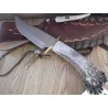 Couteau Ken Richardson Knives Bowie Manche Elan Lame Acier 1085HC Etui Cuir USA KRK1432 - Livraison Gratuite