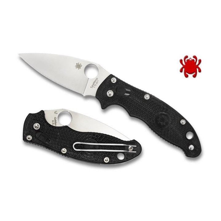 Couteau Spyderco Manix 2 Lightweight Black Manche Black Molded FRCP Acier CTS-BD-1 Made In USA SC101PBK2 - Livraison Gratuite