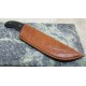  Lot de 3 Couteaux de Chasse Manche Corne Lame Acier Inox Etui Cuir PA203411 - Livraison Gratuite