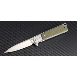 ATZ1802PGNF ARTISAN CLASSIC D2 Blade GREEN G-10 Handle Linerlock Clip