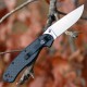 Couteau Ontario Rat II D2 Military Manche Fibre de Carbone/G10 Lame Acier D2 Linerlock Clip ON8832 - Livraison Gratuite