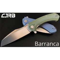 Couteau CJRB Barranca Green Lame Acier D2 Manche G10 Linerlock Clip J1909GNF - Livraison Gratuite