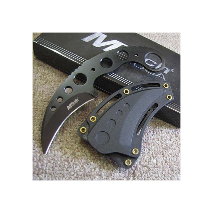 Lot de Couteaux 2 Karambit Mtech Acier 440 Version Tactical Black MT664BK - Livraison Gratuite