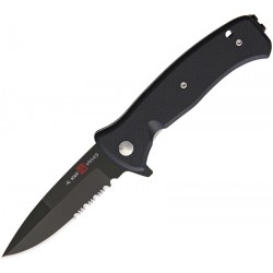 Couteau Al Mar SERE 2020 Linerlock A/O Lame Acier D2 Serr Manche Black G10 Clip AMK2205 - Livraison Gratuite