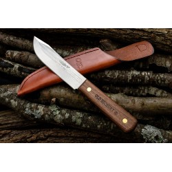 Couteau Old Hickory Hunting Finfe Lame Acier Carbone Manche Bois Etui Cuir Made In USA OH7026 - Livraison Gratuite
