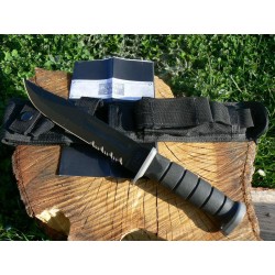 Couteau de Combat Kabar D2 Extreme Fighting Serr Lame Acier D2 Manche Abs Etui GFN USA KA1281 - Livraison Gratuite