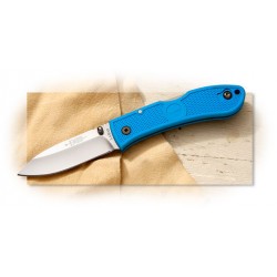 Couteau Ka-bar Dozier Folding Hunter Lame Acier AUS-8 Manche Zytel Blue Lockback Clip KA4062BL - Livraison Gratuite