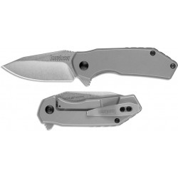 Couteau Kershaw Valve A/O Lame Acier 4Cr14 Manche Acier Framelock Clip KS1375 - Livraison Gratuite