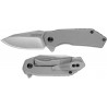 Couteau Kershaw Valve A/O Lame Acier 4Cr14 Manche Acier Framelock Clip KS1375 - Livraison Gratuite