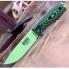 Couteau ESEE Esee-4 Venon Green Manche Neon/Black G10 Acier Carbone 1095 Etui Plastic USA ES4PVG007 - Livraison Gratuite