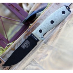 Couteau ESEE Esee-4 Green Micarta Lame Acier Carbone 1095 Etui Plastic USA ES4PB017 - Livraison Gratuite