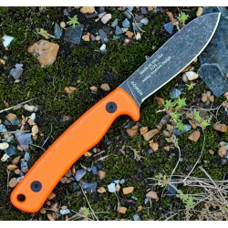 Couteau ESEE Ashley Game Orange Manche G10 Acier Carbone 1095 Etui Cuir Made USA ESAGKOR - Livraison Gratuite