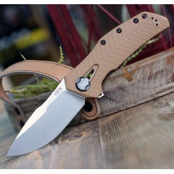 Couteau Zero Tolerance CPM-20CV Manche Coyote G10/Titane Framelock Clip Made USA ZT0308 - Livraison Gratuite