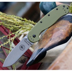 Couteau ESEE Avispa SK5 Manche Od Green Nylon Lame Acier SK5 Framelock Clip BRK1303OD - Livraison Gratuite