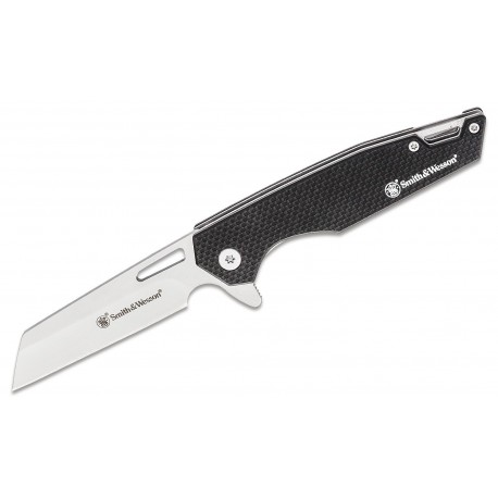 Couteau Smith&Wesson Sideburn Lame Acir 8Cr13MoV Manche G10 Linerlock Clip SW1122568 - Livraison Gratuite