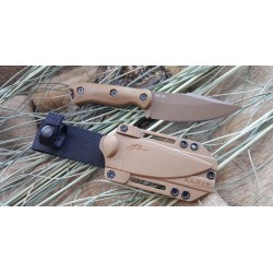 Couteau KA-BAR Becker Harpoon Lame Acier Carbone 1095 Manche Tan Zytel Etui Polymère Made USA BKR18 - Livraison Gratuite