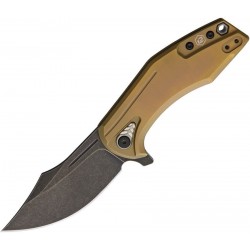 Couteau Bladerunners Systems Overwatch Bronze Manche Titane Lame Acier S35VN Framelock Clip BRS004B - Livraison Gratuite