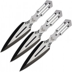 Lot de 6 Couteaux de Lancer Combat Ready Throwing Knife Set 6 Pcs Acier Inox Etui Nylon CBR114 - Livraison Gratuite